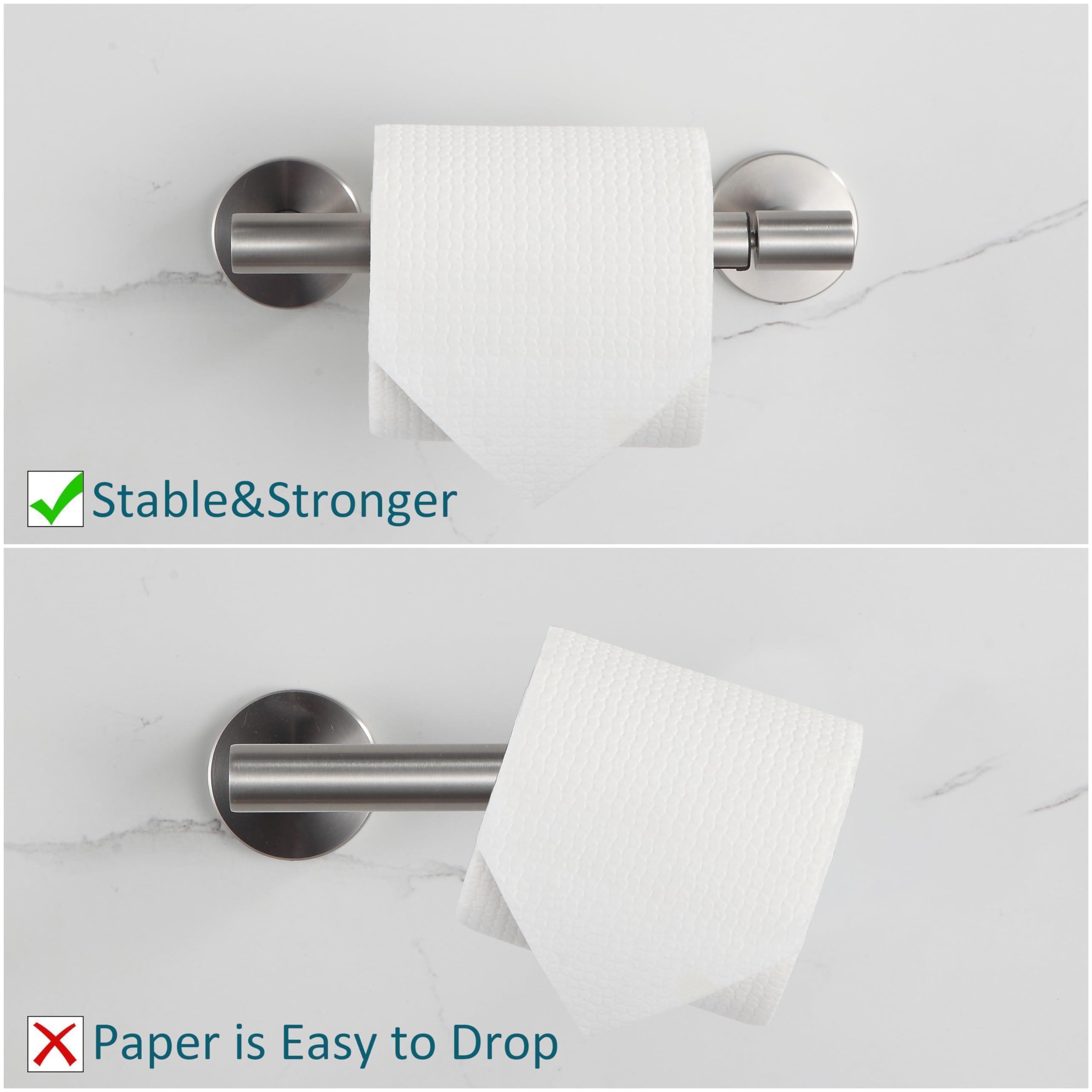 BVL Toilet Paper Holder Brushed Nickel Wall Mount Stainless Steel 304 Large Mega Roll — Amazon image 3
