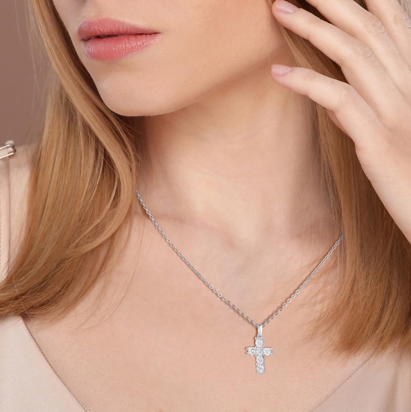 GAVU 925 Sterling Silver Cross Necklace for Women, Dainty Cross Pendant Confirmation Necklace - Image 4