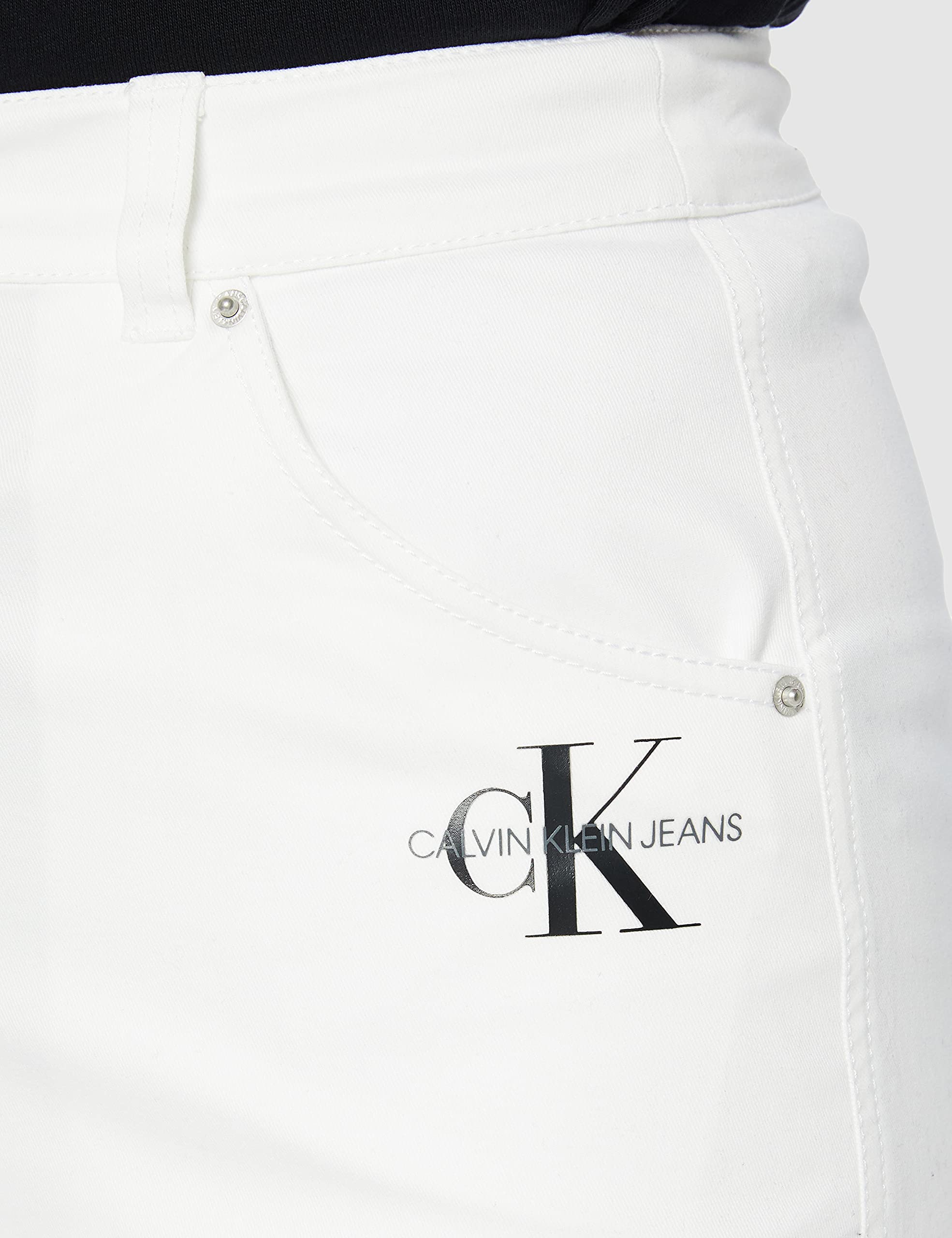 Calvin Klein Jeans Cotton Twill Mini Skirt. Jupe Femme