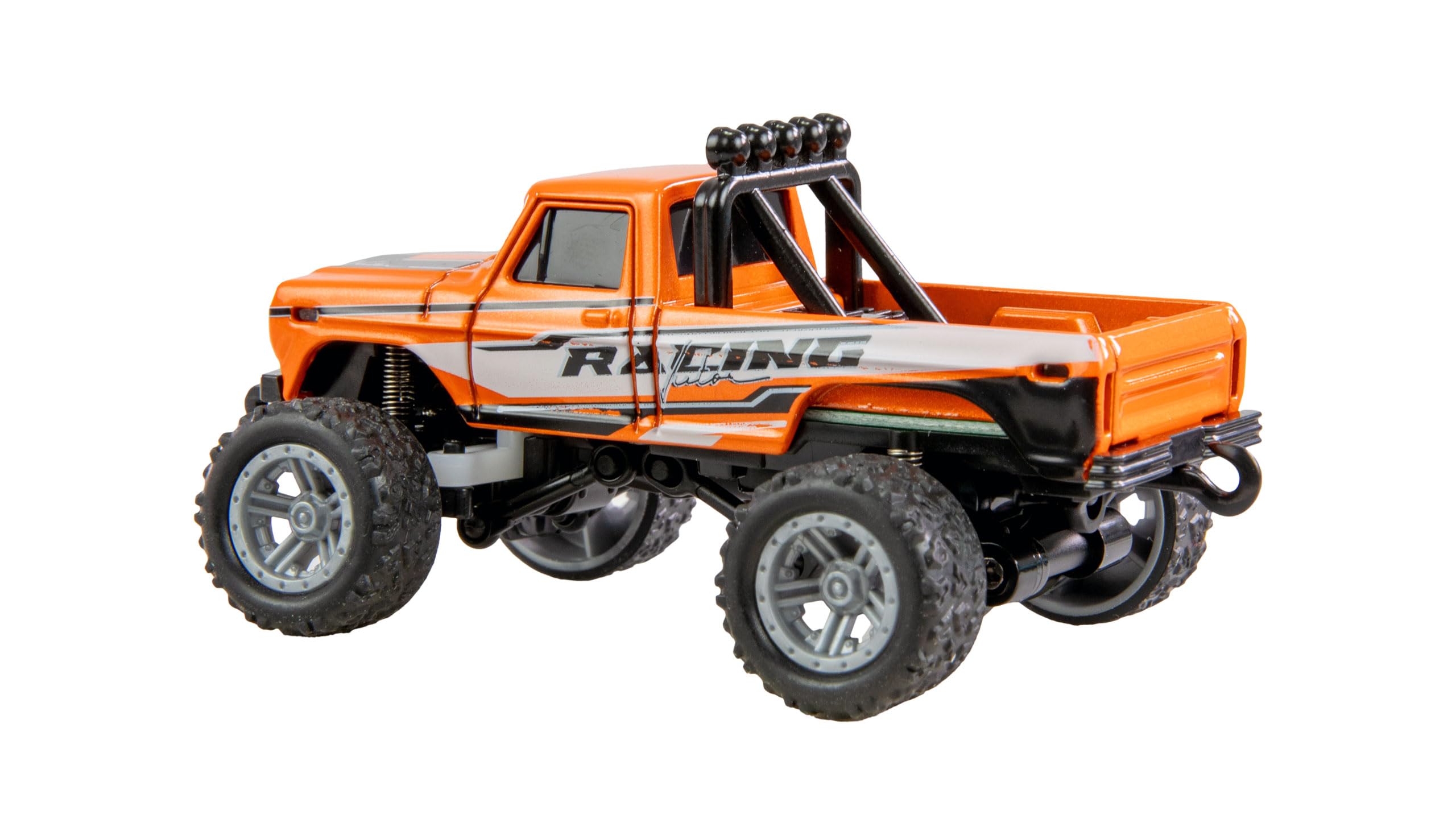 Amewi RC Monster Truck Die Cast 1:64 RTR Orange, pilot zdalnego sterowania w formacie karty