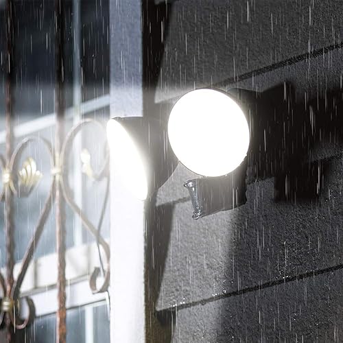 Miniatura 6 de LUTEC Luz de inundación integrada de doble cabezal de 3200 lúmenes, 32 W, activada por movimiento, para exteriores, luz de pared de seguridad
