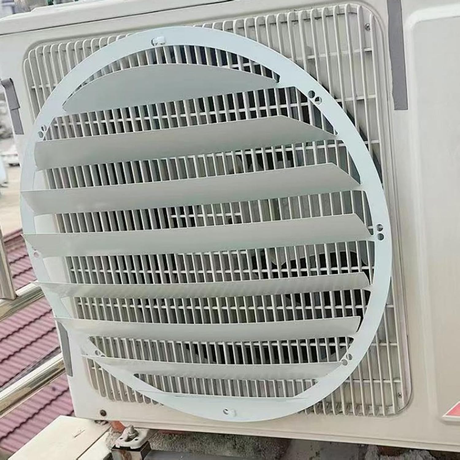 Deflettore Per Condizionatore Esterno – Copertura In Acciaio Inox Per Unità AC, Devia Il Flusso D'Aria, Protegge Pedoni E Piante