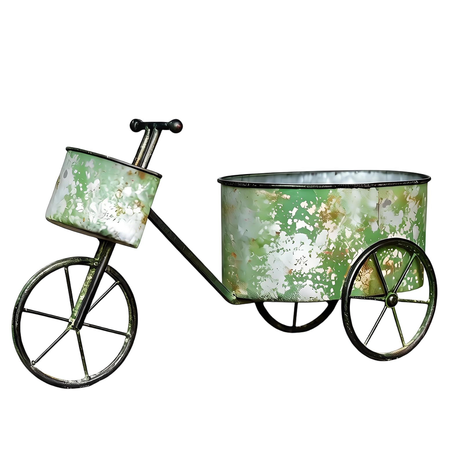 Limtula Decorative Creative Retro Iron Flower Container Metal Flower Container Bucket Garden Ornament Balcony Deck Farmer Box