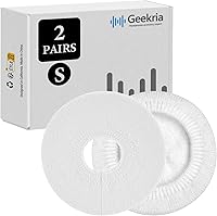 Vista 10 de Geekria 2 pares de almohadillas de punto para audífonos, certificado de seguridad del producto, protectores sanitarios lavables y elásticos