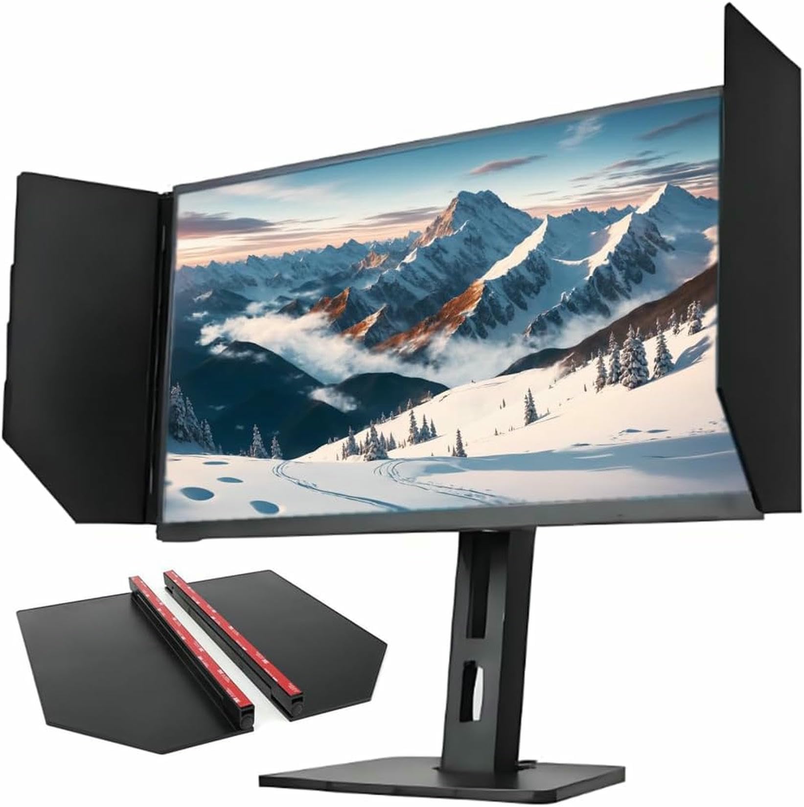 Cappuccio del Monitor Ombrello, Cappuccio dello Schermo del Computer da 24-27 Pollici Regolabile, Ombrello Pieghevole Anti-Abbagliamento per Laptop, per Giochi di Ufficio E Gioco