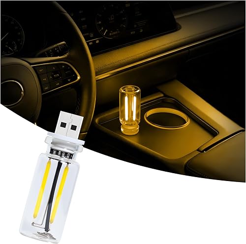 Miniatura 16 de Luz nocturna USB regulable al tacto para automóvil, paquete de 2 lámparas de filamento LED retro para interior de camión, dormitorio y campamento, 2