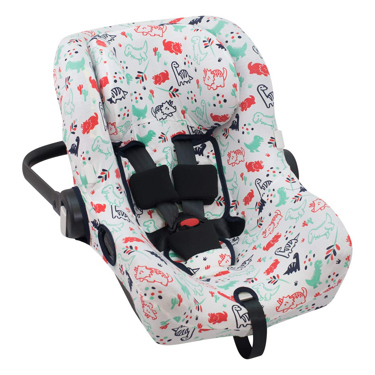 JYOKO KIDS Bezug für Autositz kompatibel mit Bugaboo Nuna by Turtle, aus Baumwolle (Dino Party)