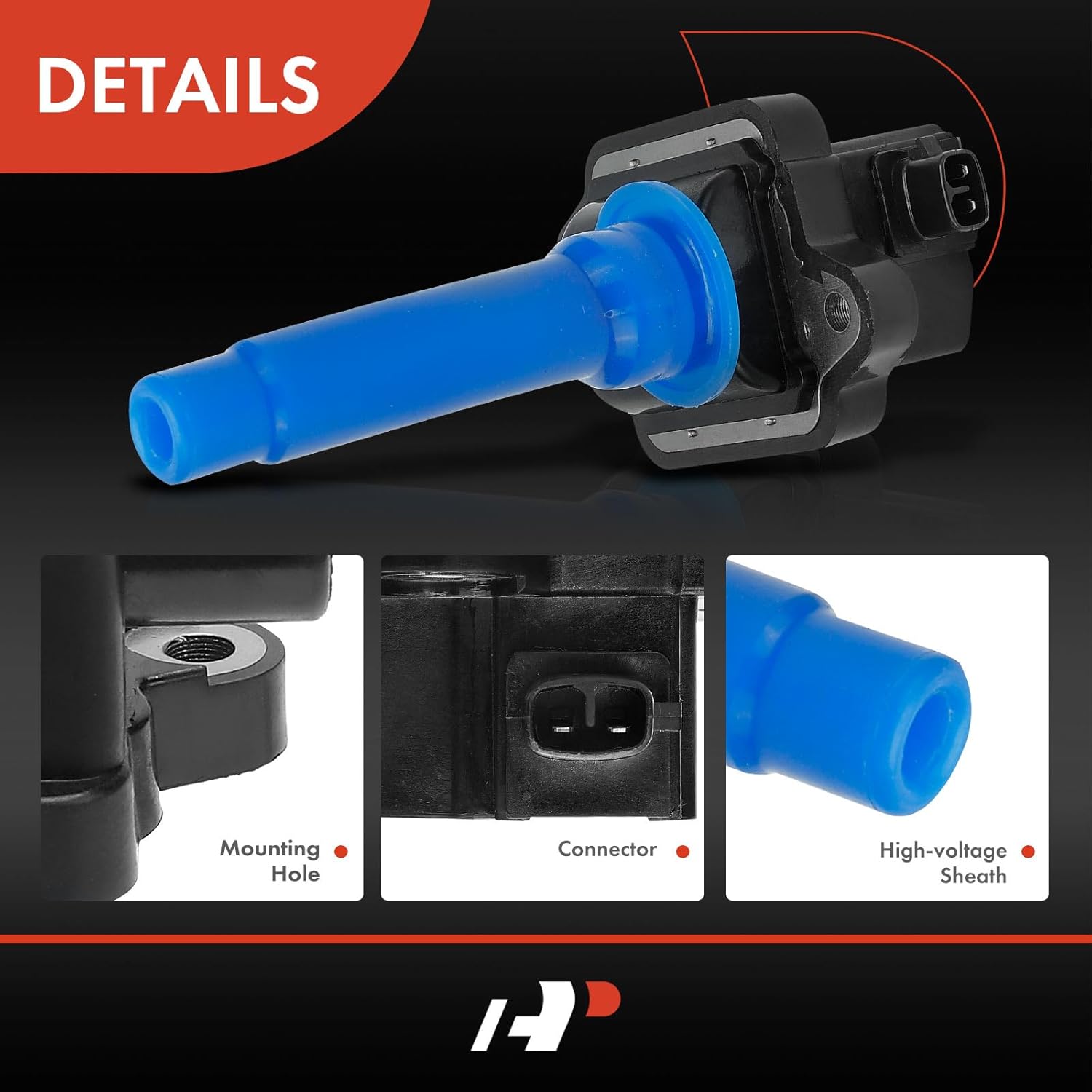 A-Premium Engine Ignition Coil Pack Compatible with Kia Sephia 1998-2001, Spectra 2000-2004, L4 1.8L 2-PC Set