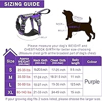 Vista 6 de WINSEE Arnés para perro de servicio sin tirones con 7 parches para perros, arnés reflectante para mascotas con mango acolchado suave y duradero