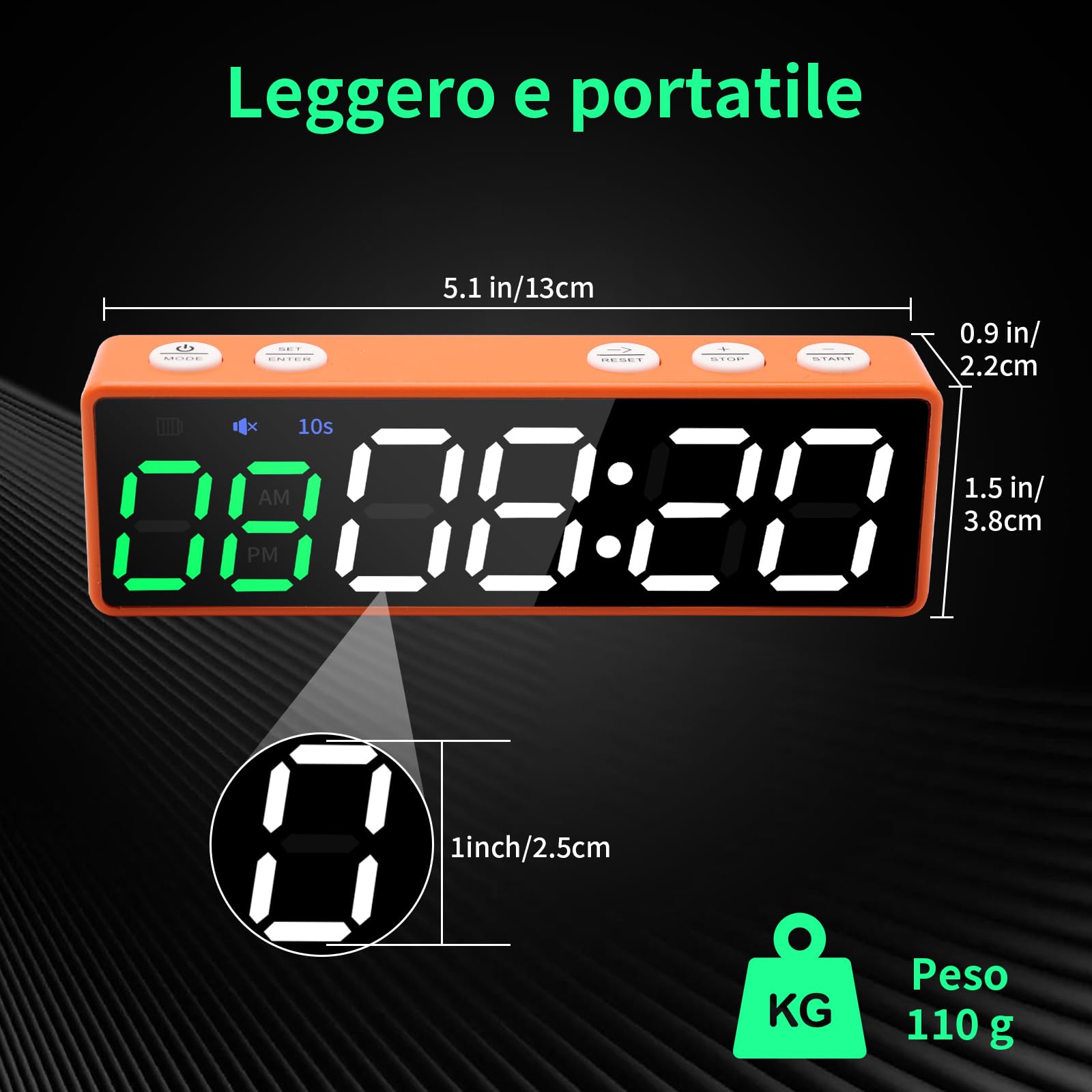 LUCKY TIME Interval Timer, Timer da palestra, orologio da palestra