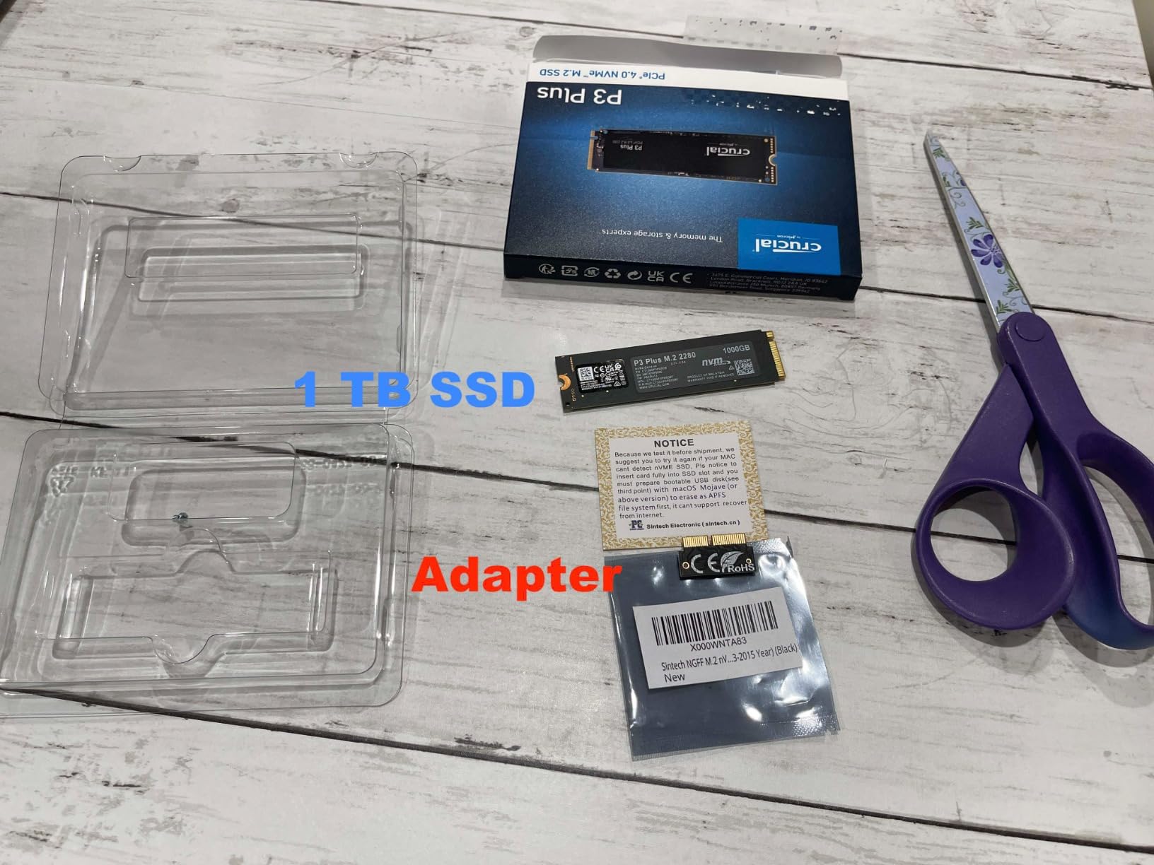 Needs adaptor to install in MAC sytem