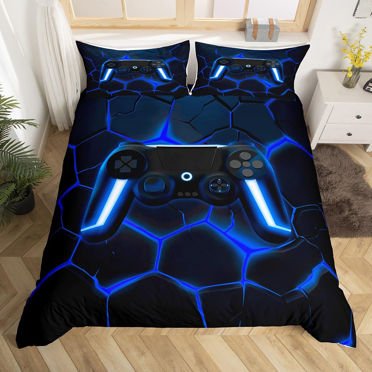 Homewish Boys Gaming Single Duvet Cover Game Room Decor