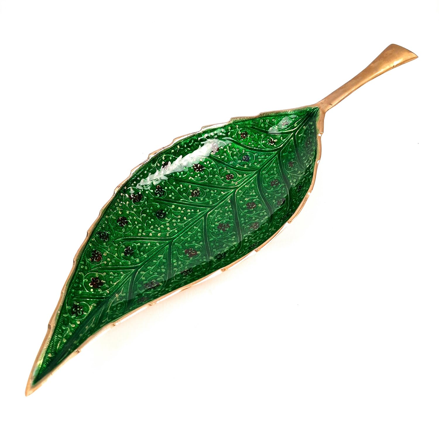 Apka Mart The Online Shop Dry Fruit Serving Tray | Multipurpose Platter - for Sweets, Chocolates, Mouth Freshener | Dining Table Decoration Item | Diwali Housewarming & Festival Gift -13 Inch