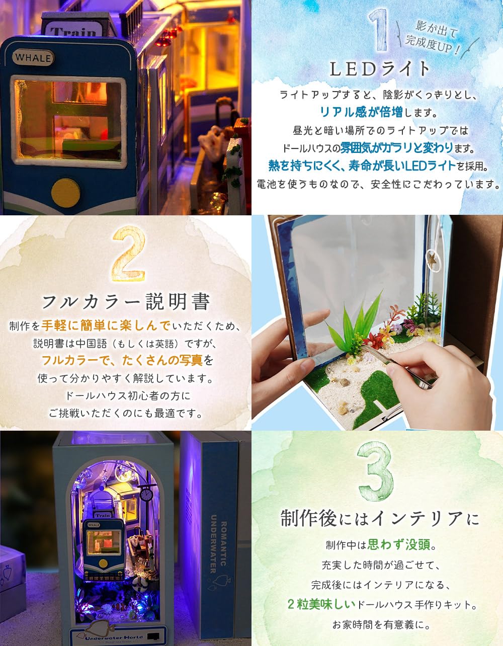 Amazon | moin moin ドールハウス ミニチュア 手作りキット セット