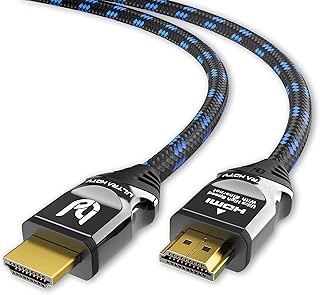 Ultra HDTV 8K HDMI-Kabel - 3 m Ultra High Speed HDMI 2.1 Kabel (48 Gbps) für 8K@60Hz & 4K@120Hz - Premium Zertifikat - Kni...