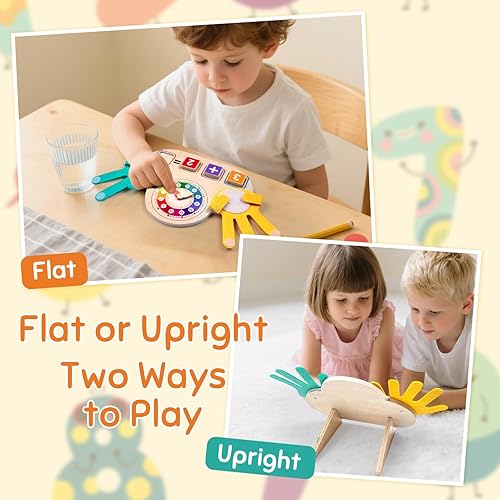 Miniatura 5 de Juguetes Montessori para niños de 3, 4 y 5 años, manipuladores matemáticos con reloj, bloques de números y tarjetas de conteo de dedos, actividades