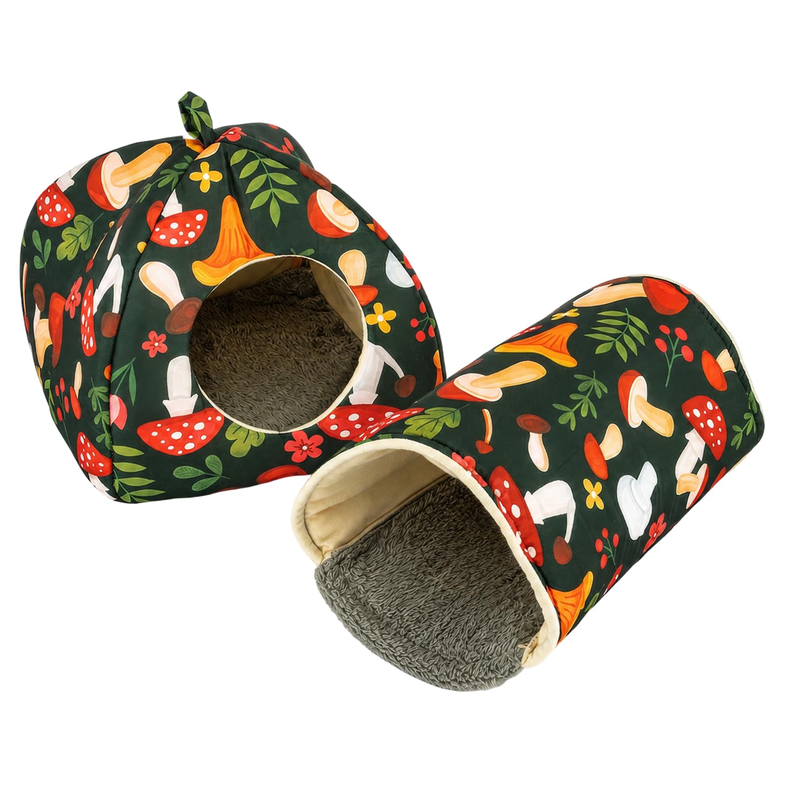 EVERGOODS Guinea Pig House Tunnel Set, Soft Guinea Pig Bed Hideout for Pets