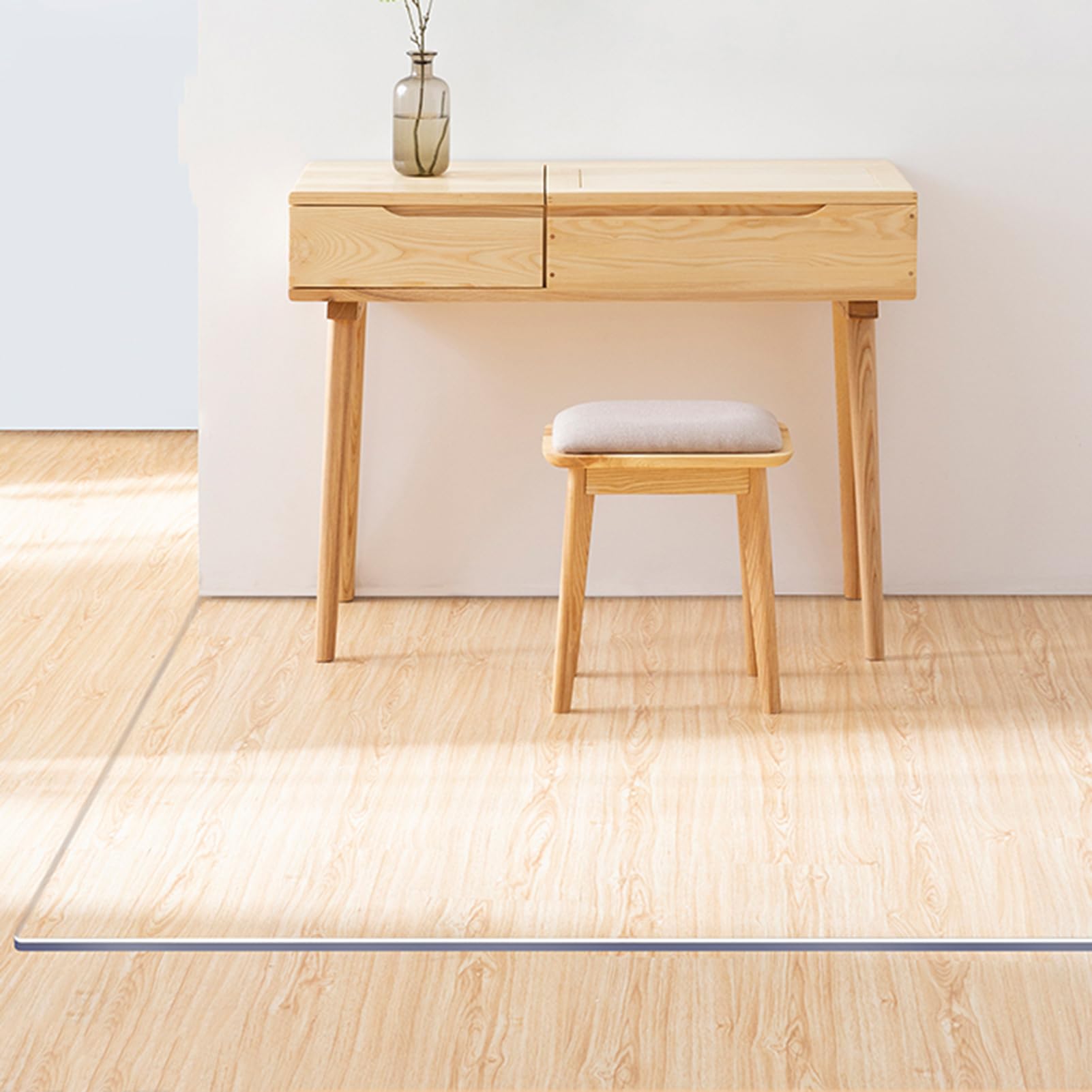 DSWZLQDXB Office Chair Mat for Carpet Transparent,Clear Computer Chair Mat,Under Desk Protector Carpeted Floors Mat Rectangular,Easy Chair Movement Thickness 1mm (55x80cm)