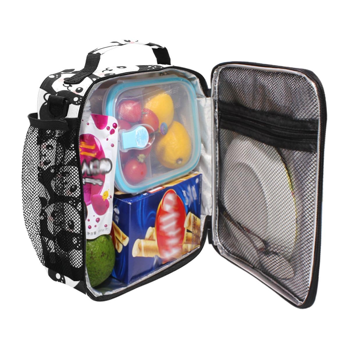 Lunch Bags for Kids Boys Girls Toddler Animal Cute Little Panda Reusable Insulated Lunch Box - Image 4