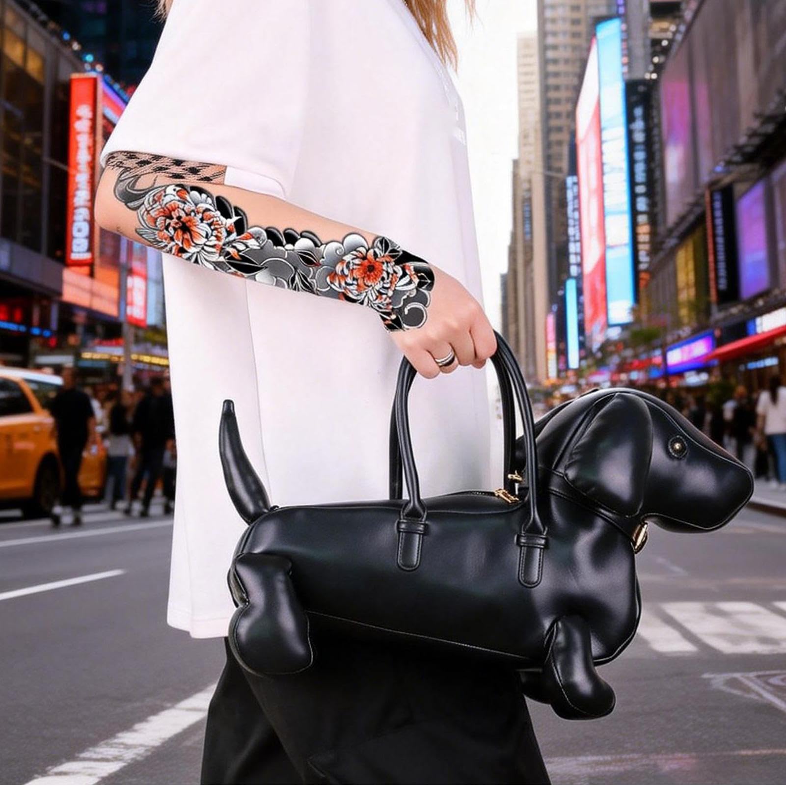 Borsa a mano da donna, in pelle, impermeabile, a forma di cane, con cerniera, per ragazze, viaggi, all'aperto, appuntamenti, scuola, lavoro, ufficio, shopping, feste, compleanni, vacanze
