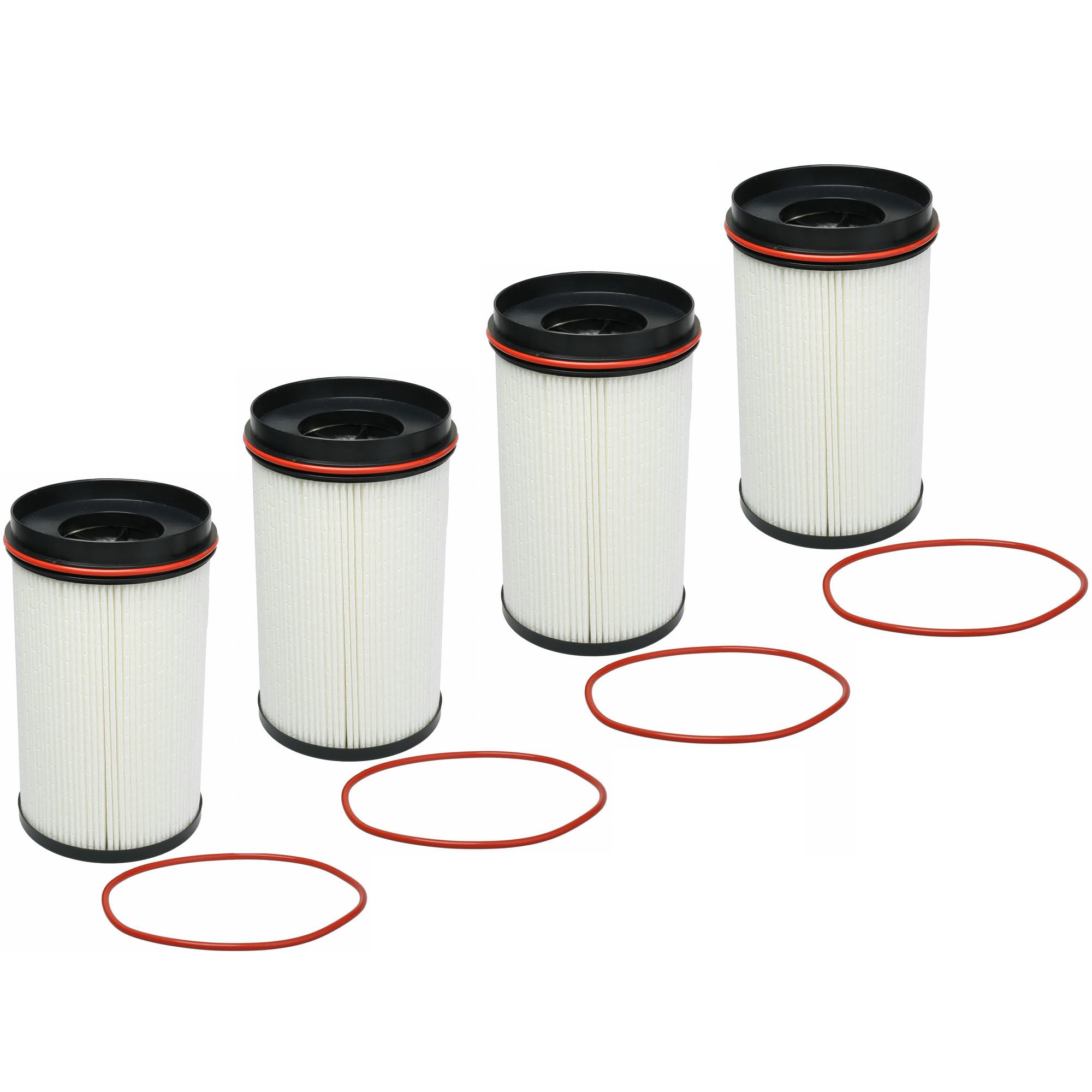 Paquete de 4 separadores de agua de filtro de combustible R61709 compatibles con Freightliner Detroit Diesel DD13 DD15 DD16 motor diésel reemplaza DDE R61709, FS20176, PF46235, DDER61709, 03-40538-009