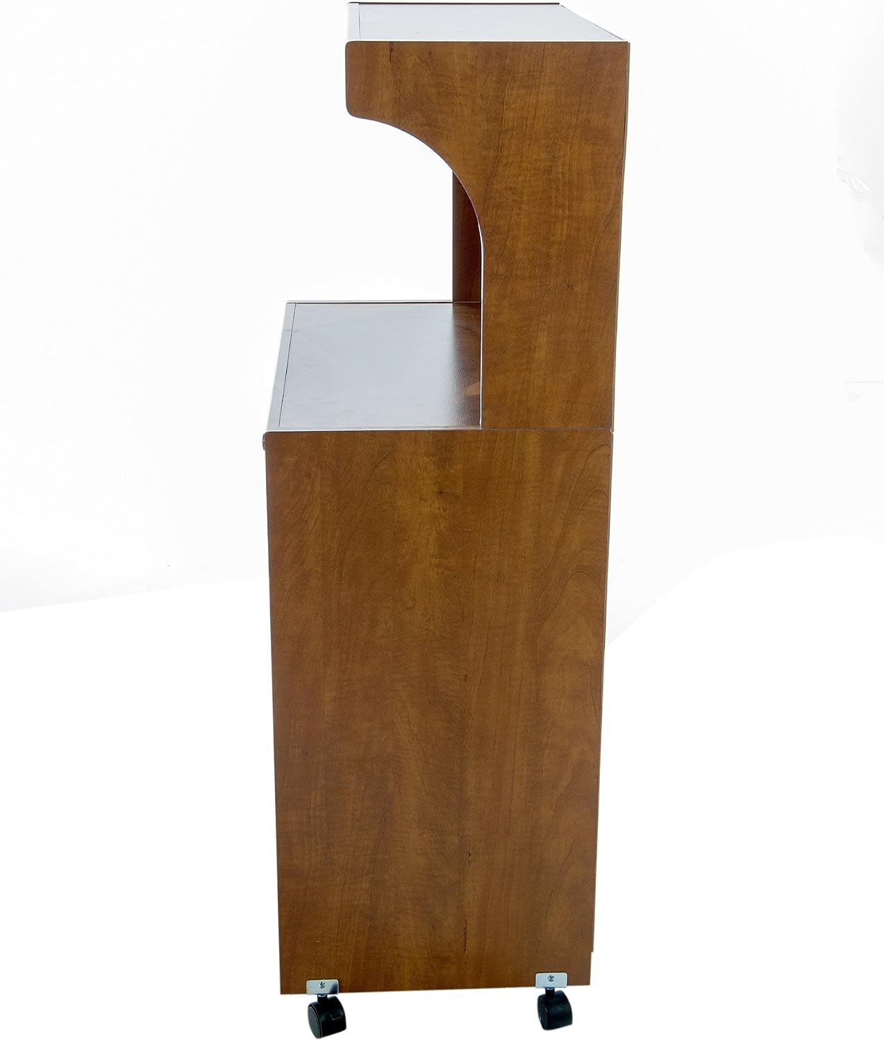 Home Source Industries Kevin Oak Microwave Cart, Light Walnut