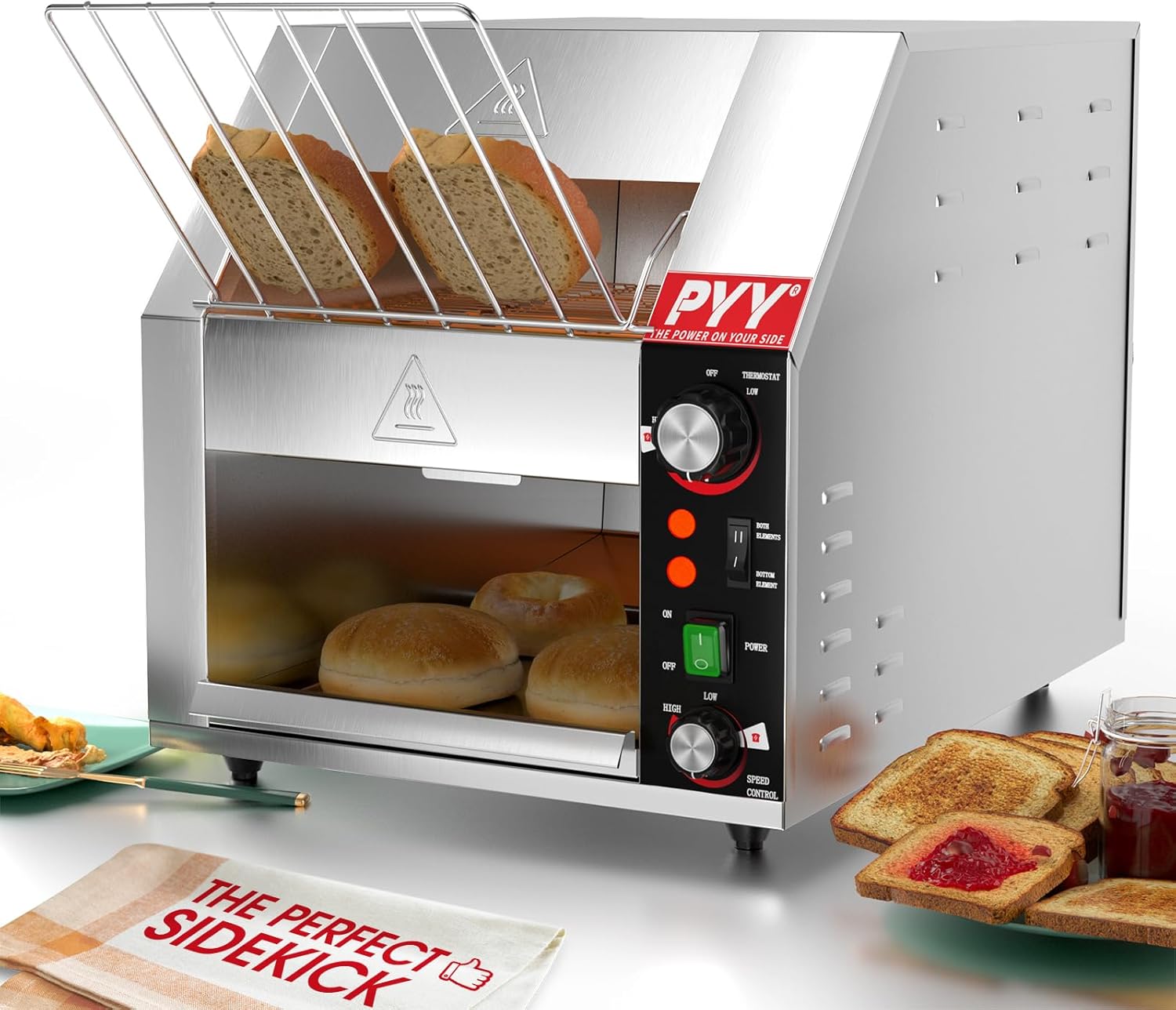 PYY Commercial Toaster Conveyor Toaster 450 Slices/Hour