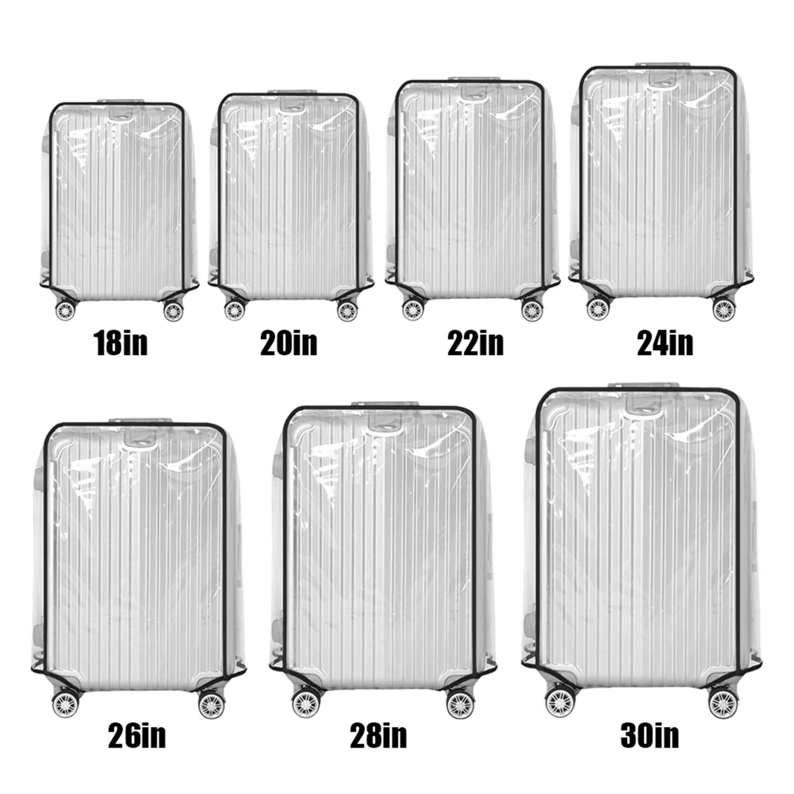2 pz 18-30 pollici Copertura Dei Bagagli resistente ai graffi Protezione di Viaggio Protettiva Della Valigia Con Ruote Accessori Da per Esterno(26inch)