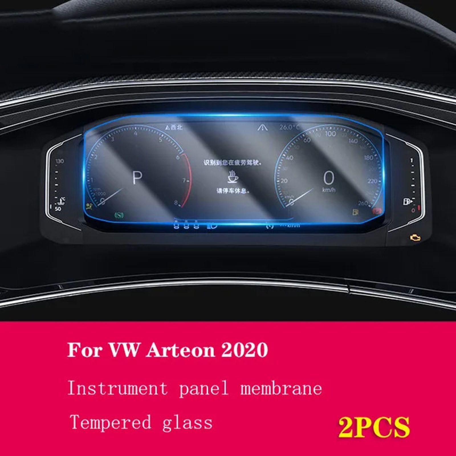 Pellicola Protettiva in Vetro temperato per Console Centrale per Auto, Pellicola Protettiva per VW Arteon 2020-2023
