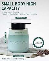 Vista 3 de BosilunLife Hand Soap Dispenser - Ceramic Dish Soap Dispenser for Bathroom 12ounce Refillable Liquid Hand Wash Dispenser for Essential Oil, Lotion