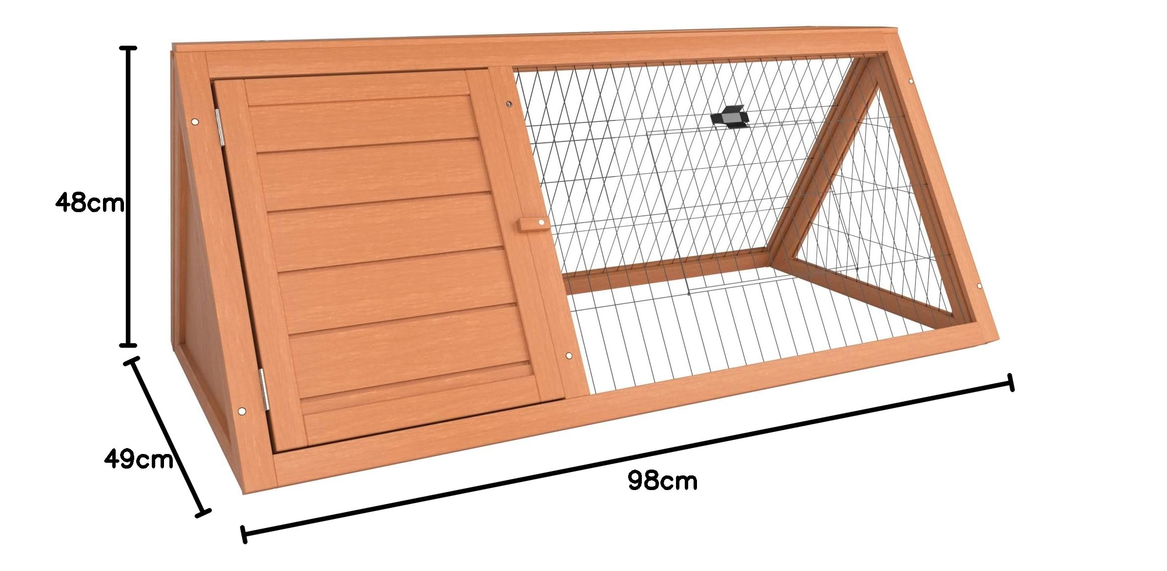 Home Discount Triangolo Pet conigliera in Legno, Bunny Guinea Pig Cage Animal House Enclosure Outdoor Run
