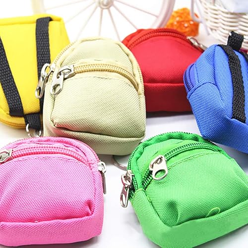 Miniatura 2 de Mochila de muñeca de 8 piezas para bolsas de muñeca, bonita mochila con cremallera, mini bolsa de muñeca, accesorios para muñeca, mochila para
