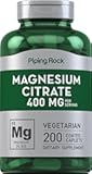 Piping Rock Magnesium Citrate | 400 mg | 200 Caplets | Vegetarian, Non-GMO, Gluten Free Supplement