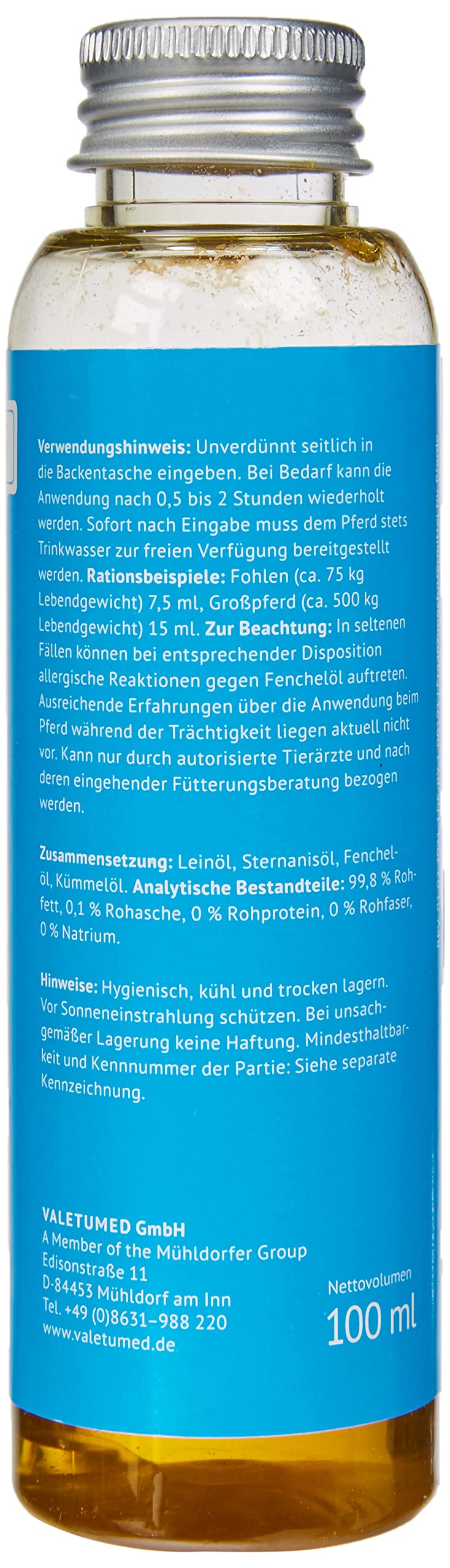 Indestofin, 100 ml, Lösung zum Eingeben bei leichten Verdauungsstörungen, reines Naturprodukt, Ergänzungsfutter für Pferde und Ponys (Packung mit 2)