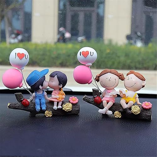 Miniatura 6 de Lindos adornos para parejas, decoración de automóvil, lindos dibujos animados para parejas, decoración de tablero de instrumentos de caricaturas,
