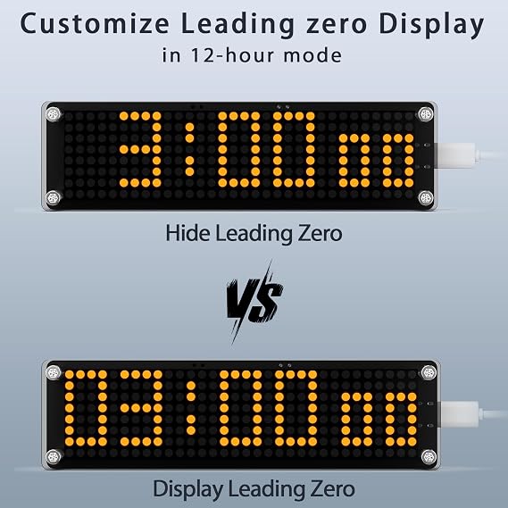 Smart WiFi Clock - LED Matrix Atomic Desk Clock - Auto Time Sync & DST, Precision Seconds Display, Modern Retro Industrial Design for Home & Office Decor