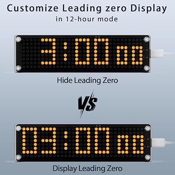 Smart WiFi Clock - LED Matrix Atomic Desk Clock - Auto Time Sync & DST, Precision Seconds Display, Modern Retro Industrial Design for Home & Office Decor