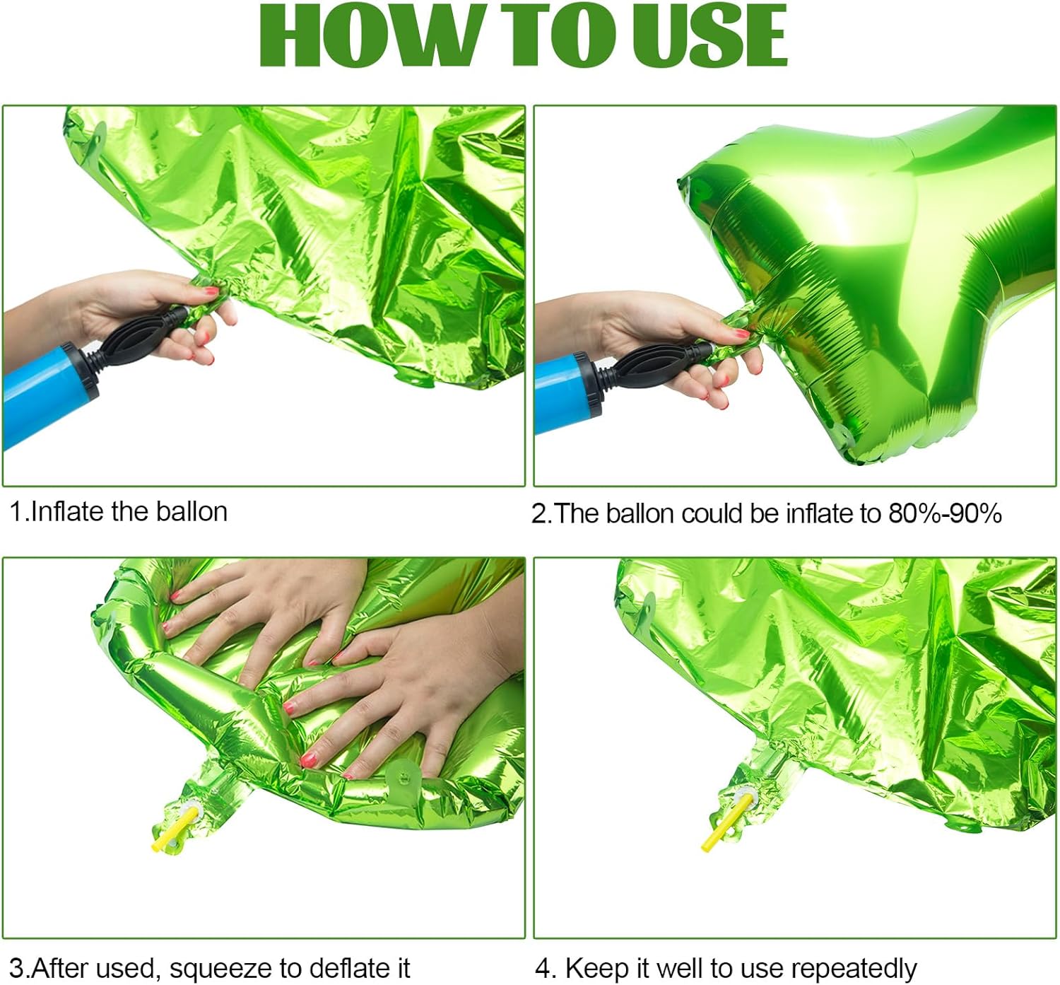 Large Dinosaur Balloon Number 6, 40 Inch Green Foil Mylar Balloon with 4 Mini Dinosaur Balloons, 6th Birthday Dino Party Decorations Supplies for Boys and Girls - Image 7