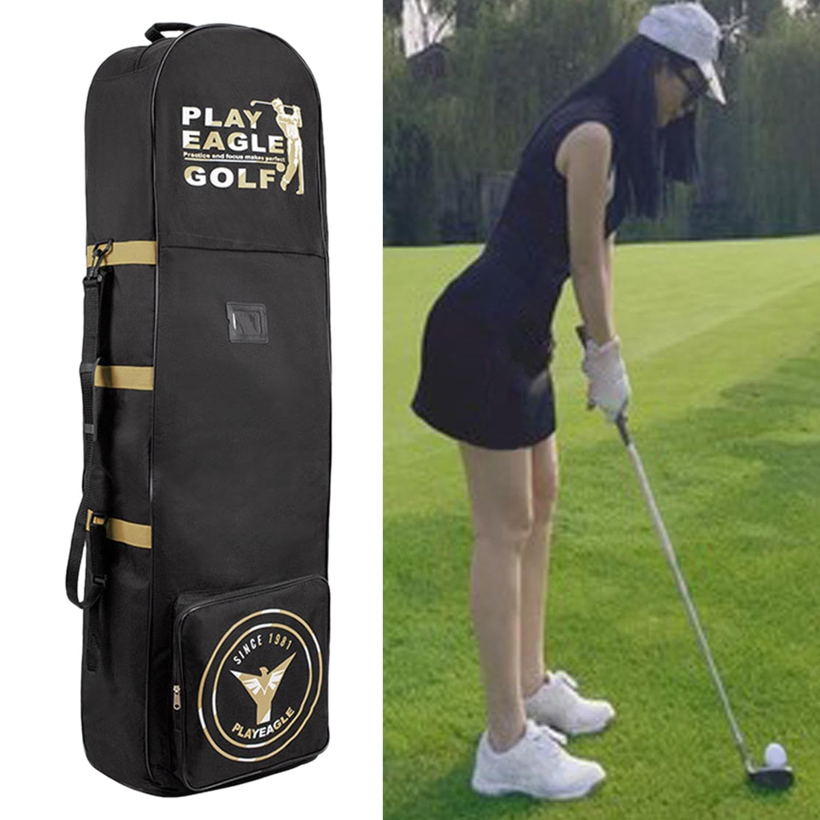 Golfreisetasche mit Wasserfester Oberfläche Golfgepäck für Fluggesellschaften Robustes Oxford Material mit Clubsicherung Und Taschen Durchdachter Trag