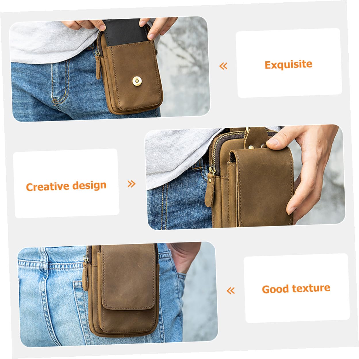 SHINEOFI Pochette Téléphone Portable Homme Pochette pour Téléphone Sacoche de Ceinture Adapté Randonnée Camping