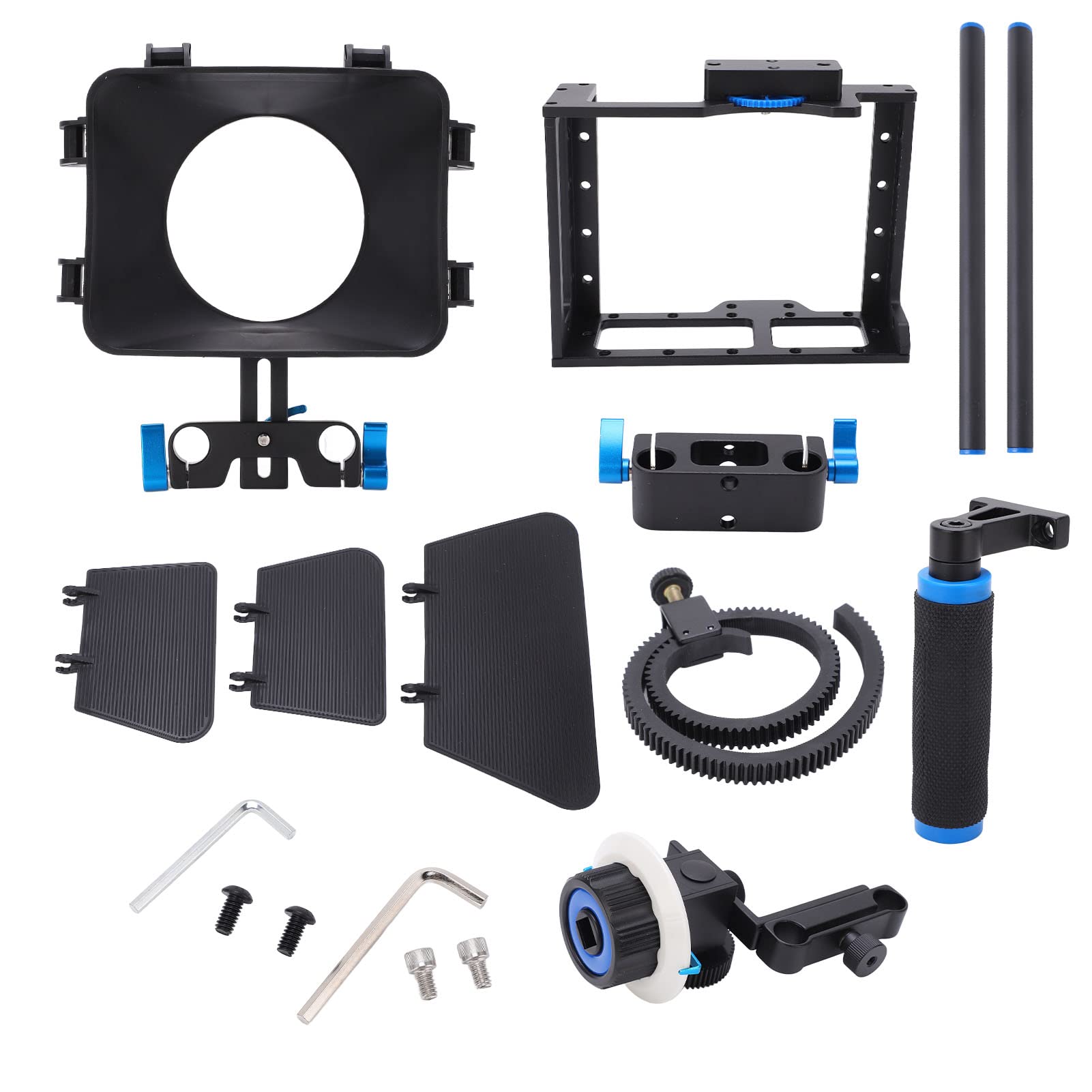 Kit di attrezzatura per gabbia video per videocamera DSLR, di produzione cinematografica professionale con messa a fuoco successiva, 1 set per videografi professionisti