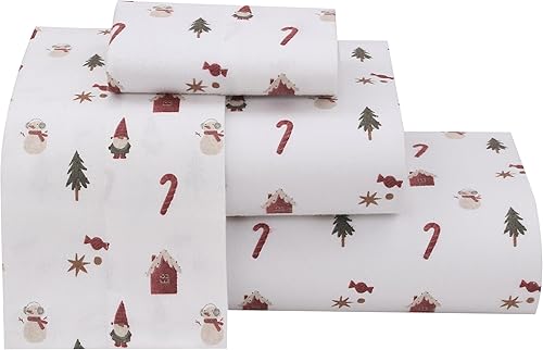 Miniatura 9 de RUVANTI - Sábanas de franela tamaño Queen, 100% algodón cepillado, bolsillos prof. de 16 pulg (se adapta hasta 18 pulg), transpirables, supersuaves