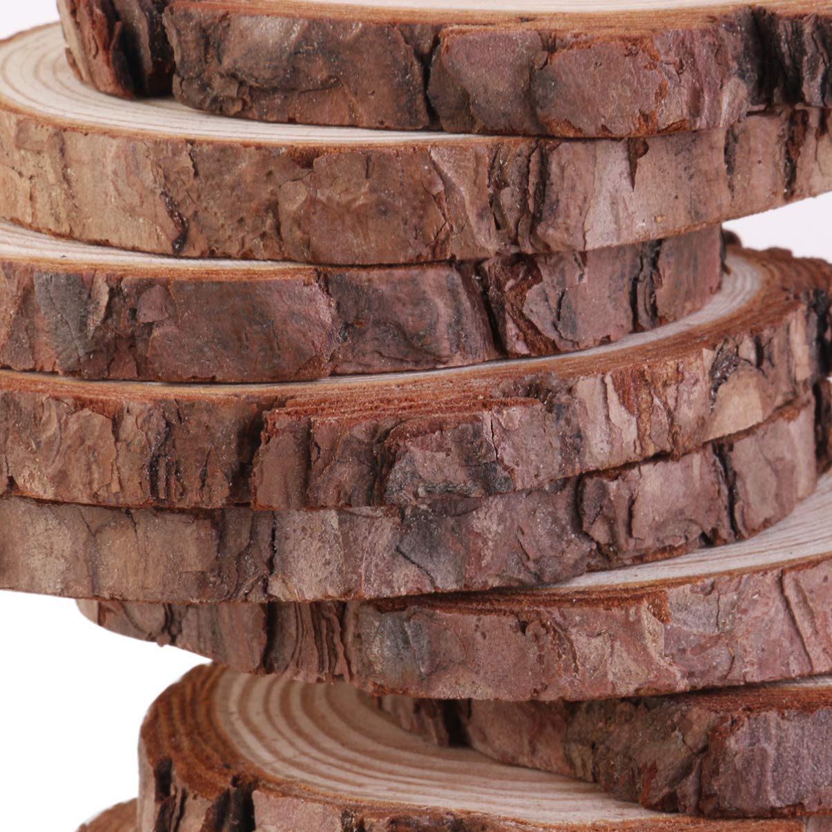 STOBOK Dischi in Legno Decorativi 7-9cm 10 Pezzi per Centrotavola, Fai da Te e Decorazioni Matrimonio