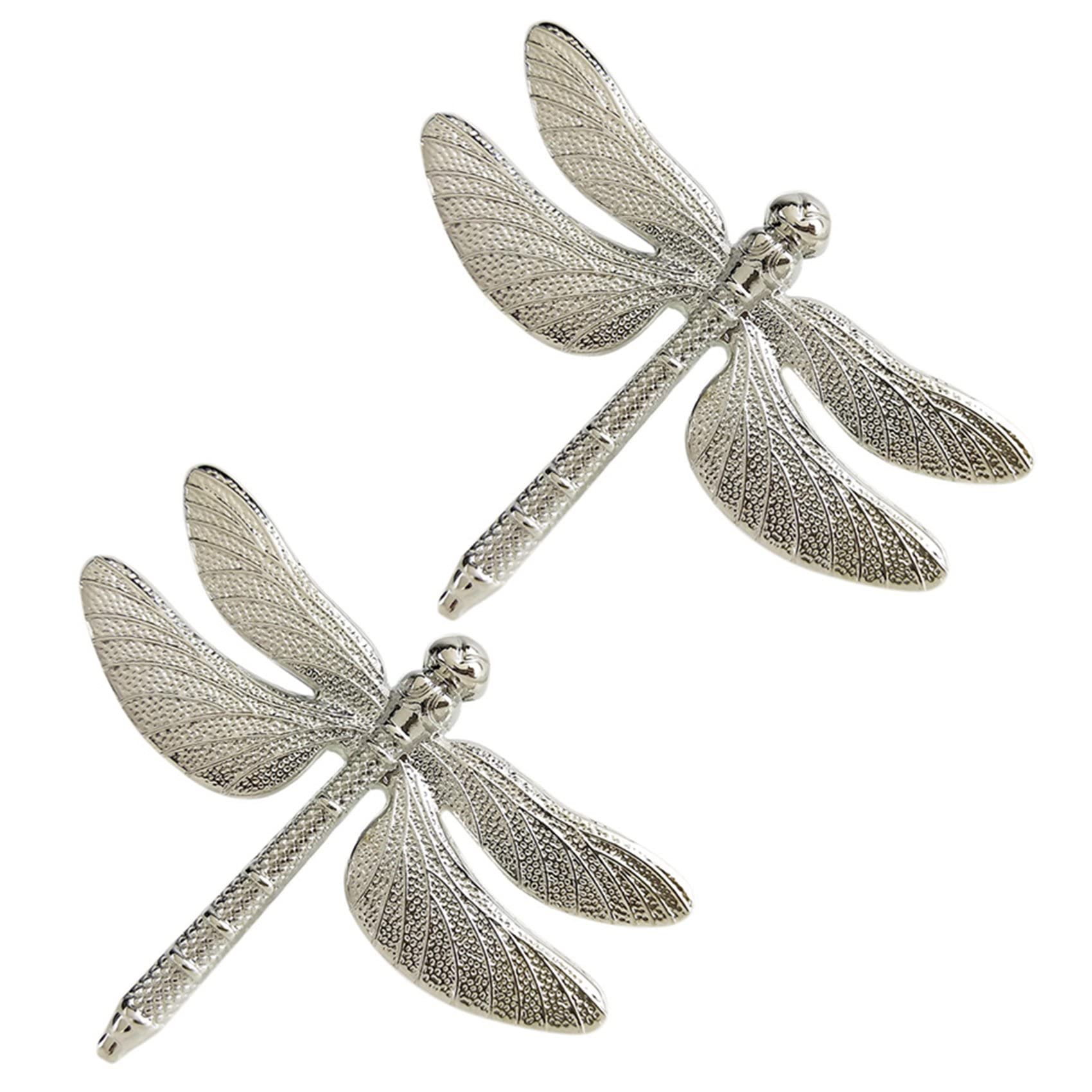 Hndhbfgrt 12PCS Dragonfly Napkin Ring Silver DIY Hotel Wedding Banquet Table Display Metal Napkin Buckle