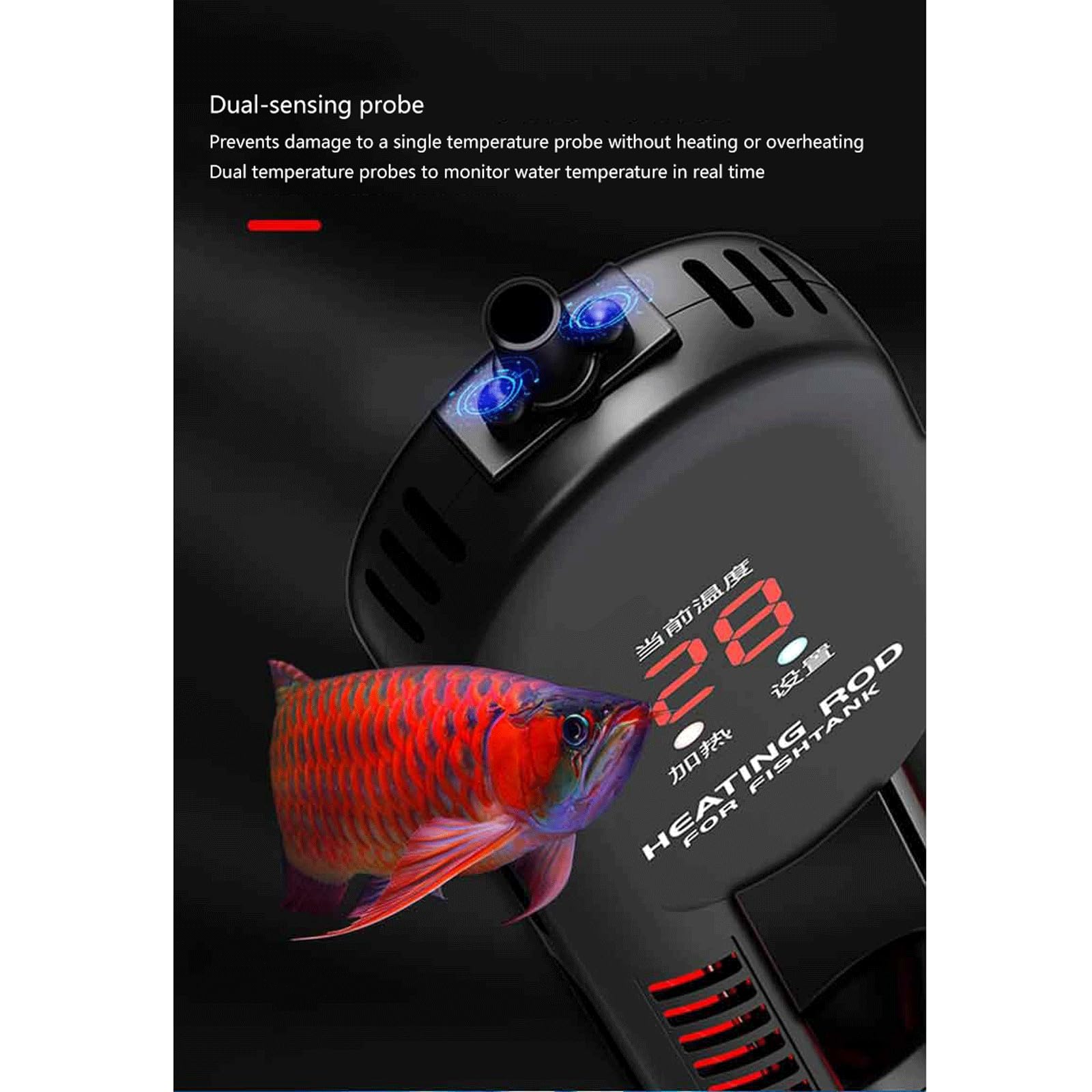 Termostato per Asta riscaldante per Acquario Riscaldatore Termostato per Acquario, 800 W (300 W)