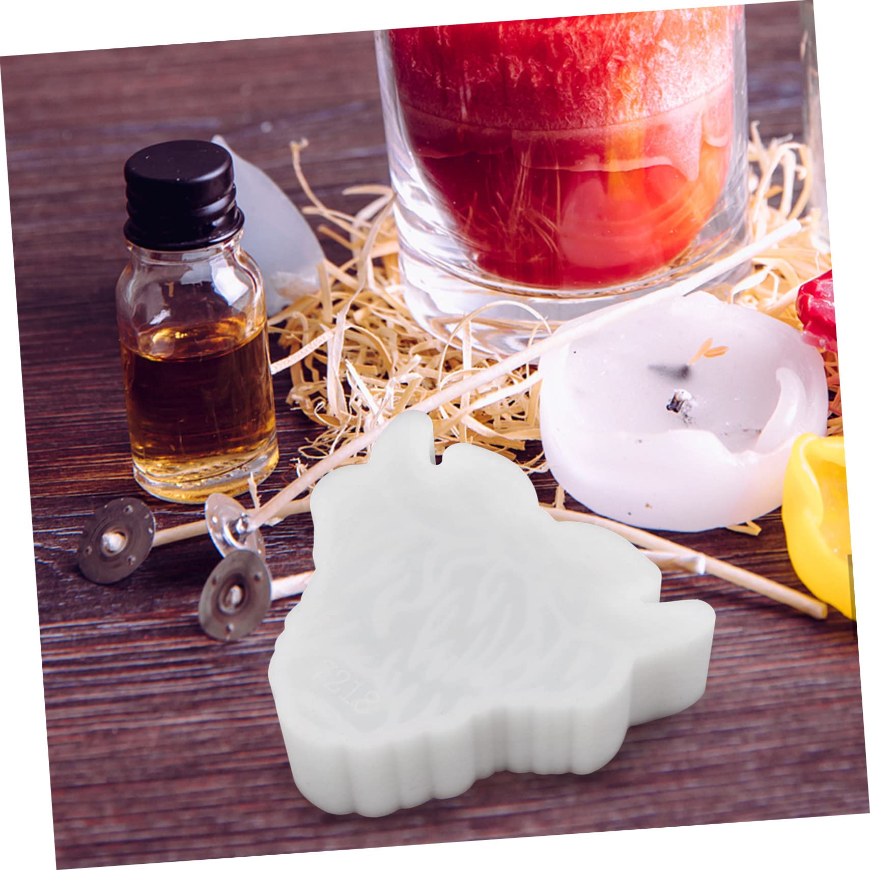 SHINEOFI 5pezzi Mold Per Candele Forma Di Testa Di Bue Silicone Flessibile Per Candele Profumate e Sottobicchieri Stampo Riutilizzabile Per Fai Da Te e Saponi Materiale Sicuro e Facile Da
