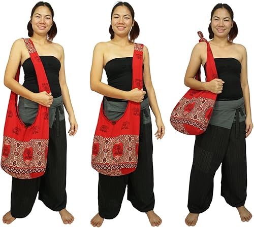 Miniatura 9 de Lovely Creations s Hippie Boho Nuevo Elefante Crossbody Bohemio Gypsy Sling Hombro Tamaño Grande