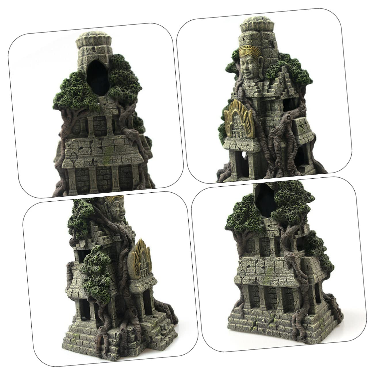 POPETPOP Decoración De Templo De Resina para Acuario Templo Antiguo para Peceras Escondite para Peces Adorno Paisajístico para Peceras Decoración