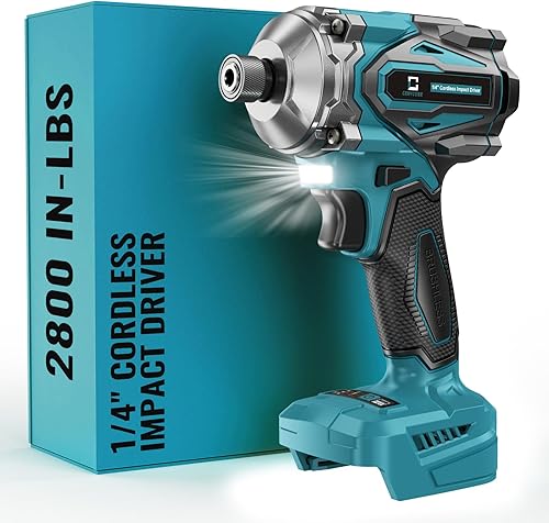 Miniatura 8 de Destornillador de impacto inalámbrico compatible con batería DeWalt de 20 V, 2800 In-lbs sin escobillas destornillador de impacto hexagonal de 1/4