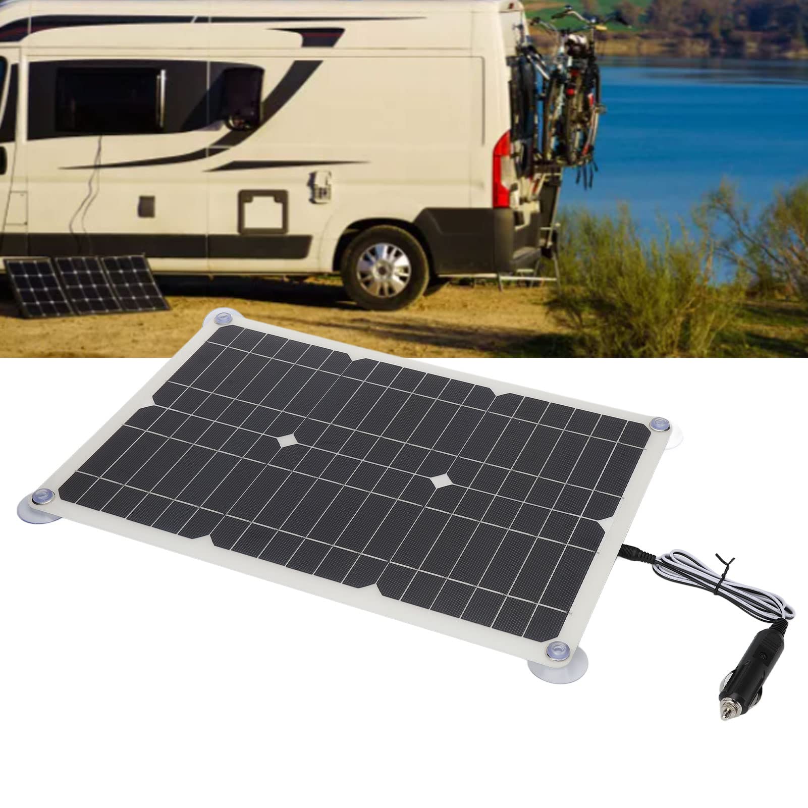 Kit de mantenimiento portátil para luces solares calle 100 solares cargador solar con panel monocristalino batería integrada para coches diseño compacto y resistente